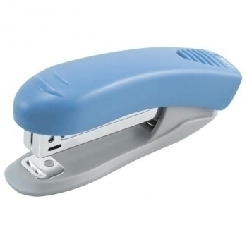 Степлер 10 (10л) deVENTE Neon пластик, с антистеплером, в карт.коробке, неон голубой, арт. 4142342