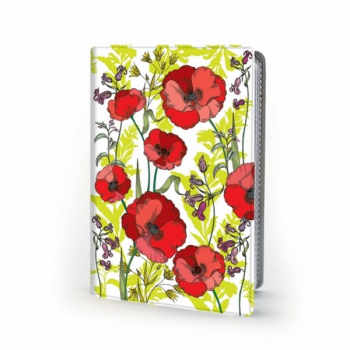 Визитница для дисконтных и визитных карточек 14 карм., обложка ПВХ, Маки арт.2878-7