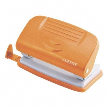 Дырокол (10 л) deVENTE Neon пластик, с линейкой, в карт. кор., неоновый оранжевый арт. 4020326