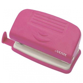 Дырокол (10 л) deVENTE Neon пластик, с линейкой, в карт. кор., неоновый розовый арт. 4020327