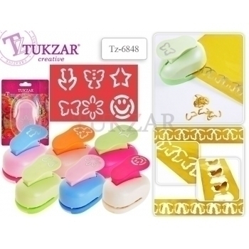 Панч креативный TUKZAR, одинарный, d=25мм, ОБЪЕМНЫЙ, блистер с европодвесом ТЮЛЬПАН арт. TZ 6848