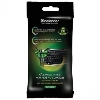 Салфетки чист. DEFENDER мягкая упаковка, универсальные, 20 шт. арт.30200