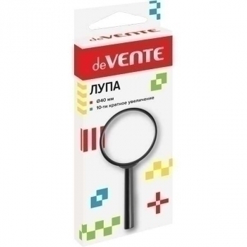 Увелич. стекло (лупа) с десятикратным увеличением deVENTE диам.40мм, картон. блистер арт.4080300
