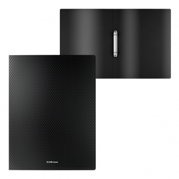 Папка на 2 кольцах пластиковая ErichKrause® Diamond Original, 35 мм, А4, черный (в пакете по 4 шт.) арт.49989