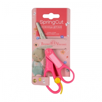 НОЖНИЦЫ ДЕТСКИЕ SPRINGCUTKIDS 13.5 см. (с возвратным механизмом и окошком для подписи) арт.60-0019/01