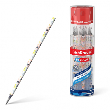 Стержень гелевый 0.5 ErichKrause® InColor Flower Cocktail,129 мм, цв чернил синий (инд. пак в тубусе по 30 шт) арт.50842