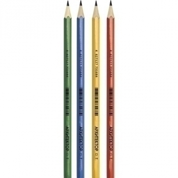 Карандаш Архитектор deVENTE Т, шестигр., цветной корпус, заточенный, арт. 5032706