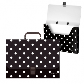 Портфель б/о пластиковый A4 ErichKrause Dots in Black  арт.52917