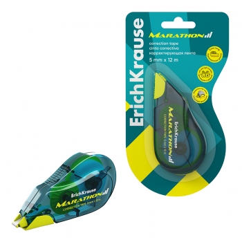 Штрих-корректор в ленте ErichKrause 5мм*12м Marathon, в блистере арт.53200