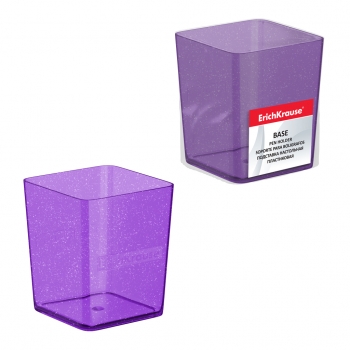 Подставка настольная пластиковая ErichKrause® Base, Glitter, сиреневый арт.53239