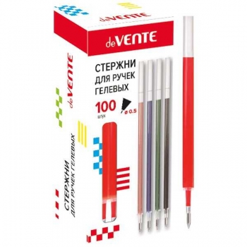 Стержень гелевый deVENTE 130мм/0.5мм  красный арт. 5053702
