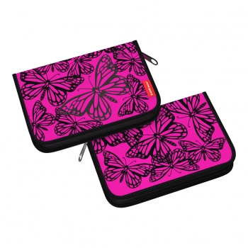 Пенал-книжка без наполнения ErichKrause® 135x205x30мм Velvet Butterflies арт.53997