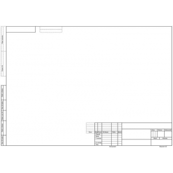 Форматка чертежная А3 со штампом и горизонтальной рамкой, 200шт/уп, 200г/м2 арт.16с337.1