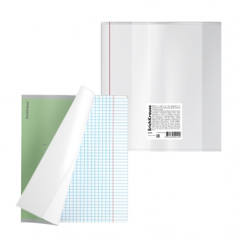 Обложка для тетр. и дневников в мягк.пер. прозр. ПП (212*347) 50мкм ErichKrause Fizzy Clear арт.55219