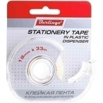 Скотч-лента прозрачная 19*33 Berlingo, в диспенсере арт.FSk_19331