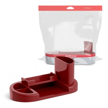 Подставка настольная пластиковая ErichKrause® Harmony, Marsala, красный арт.55801