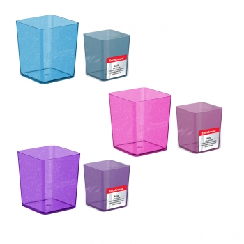 Подставка настольная пластиковая ErichKrause® Base, Glitter, ассорти из 3 цветов арт.55833