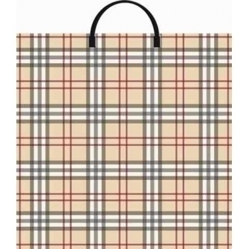 Мешок 36х37см ПВД 100мкм с пластиковой ручкой, Барбери-клетка арт.н00129222