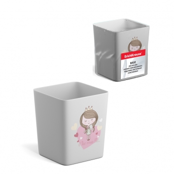 Подставка настольная пластиковая ErichKrause® Base, Pastel Princess, белая арт.58008