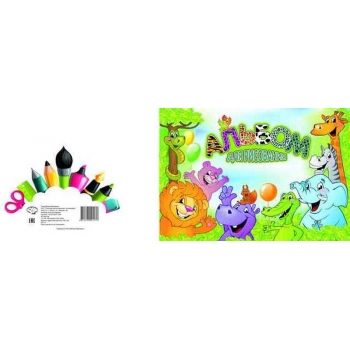 Альбом для рисования А4 40л, на склейке (в ассортименте) арт.12с6