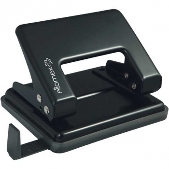 Дырокол (20 л) Attomex металлический с линейкой, в карт. кор., черный арт. 4020306