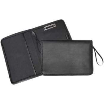 Папка д/документов Attomex  Vega иск. кожа, мет. прижим для бумаг, ручка-петля, на молнии, черная арт.1040506