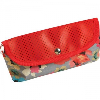 Пенал мягкий 200х110х40 deVENTE Цветы ткань, треугольный, на молнии и на кнопке арт. 7025890