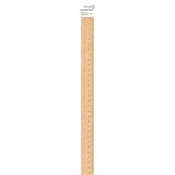 Линейка деревянная 30 см Attomex в пласт. пакете, арт. 5091803