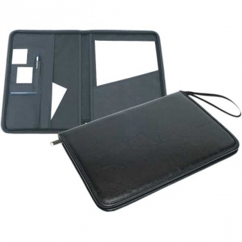 Папка д/документов deVENTE Sheffield иск. кожа, 2 кармана, ручка-петля, на молнии, черная арт.1040502