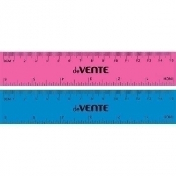 Линейка 16 см deVENTE полупрозрачная цветная, арт.5091318