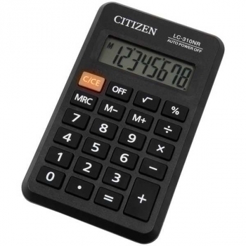 Калькулятор Citizen LC-310NR 8 разр., 114*69*14 (карманный), черный арт.LC-310NR