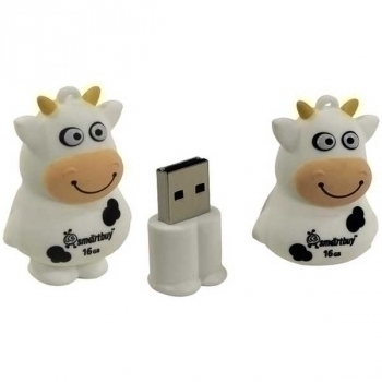 Карта памяти USB (флэш-накопитель) 16Gb Smartbuy Wild series Коровка USB 2.0 Flash Drive арт.SB16GBCow