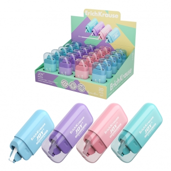 Корректирующая лента ErichKrause JOY® Pastel, 5мм х 6м, ассорти (в дисплее по 20 шт.) арт.61931