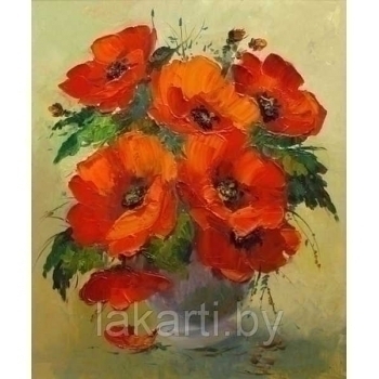 Алмазная мозаика 40*50см Маки арт.VD84