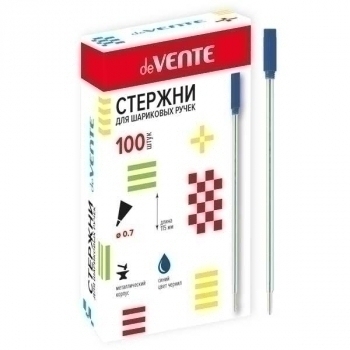 Стержень поворотный deVENTE для метал. авторучек, 115мм/0.7мм, синий арт.5074801