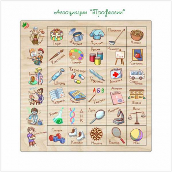 Игра развивающая ТИМБЕРГРУПП Ассоциации: Профессии, 30*30см, 3+ арт.IG0189
