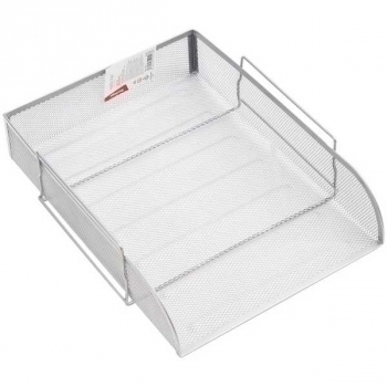 Лоток для бумаг Berlingo SteelStyle горизонтальный, материал стальной мэш, цвет серебро арт.BMs_41011
