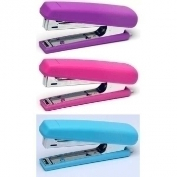 Степлер 10 (12л) deVENTE Soft Touch пласт, с бархатистым покрытием, встр.антистеплер, ассорти 3 цв, арт. 4142805