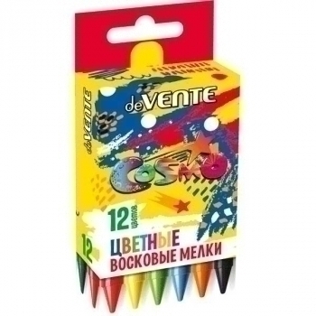 Мелки восковые deVENTE Cosmo 12цв, короб. с европодвесом арт.8077814