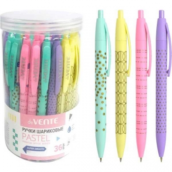 Ручка автоматическая deVENTE Pastel, 0.7мм, Soft Touch корпус, синяя арт. 5070890