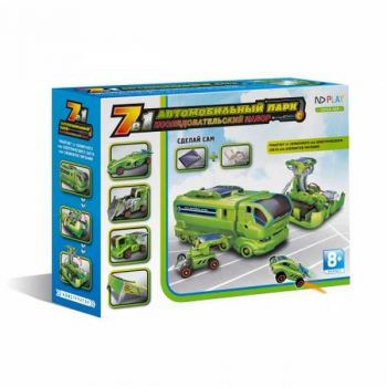 Конструктор ND PLAY - Исслед. набор на солнечной энергии/элем.питания Автомобильный Парк 7 в 1,карт.кор.6+ арт.NDP-004