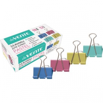 Зажим мет. для бумаг (1,9см) deVENTE Pastel цветной   арт. 4131314