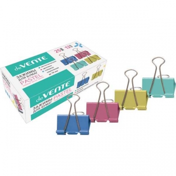 Зажим мет. для бумаг (2,5см) deVENTE Pastel цветной  арт. 4131315