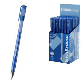 Ручка гелевая ErichKrause G-Tone Stick Original 0.5, цвет чернил синий (в коробке по 50 шт.) арт.65360