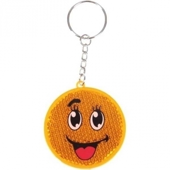 Светоотражающий брелок deVENTE катафот Смайлик, d=60мм, цепочка, пласт.пакет, арт. 9082813