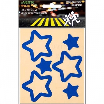 Светоотражающие наклейки deVENTE Звездочки 100х85 мм, синие арт. 9083800