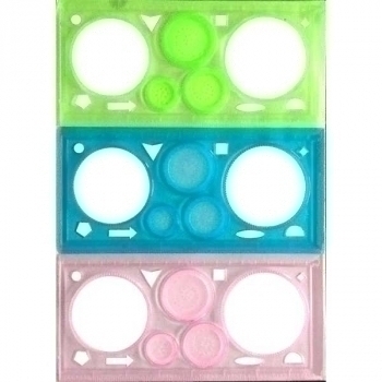 Инструмент чертежный спирограф deVENTE, пластик, ассорти 3 цв., арт. 5091907