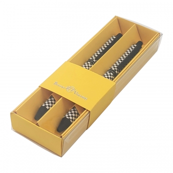 НАБОР ИЗ 2-Х РУЧЕК ArtClick. Шашечки ШАРИКОВАЯ 0.5 ММ, СИНЯЯ (желтый футляр) арт.20-0281/0404