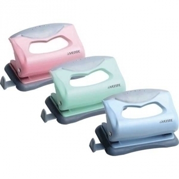 Дырокол (10 л) deVENTE Pastel пластик, с линейкой, в карт. кор., 3 пастельных цв. арт. 4020900