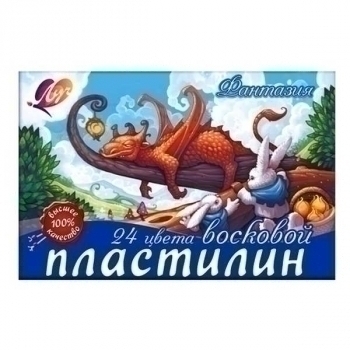 Пластилин Фантазия 24 цвета, 360г, со ст., мягкий (восковой) арт.25С 1525-08